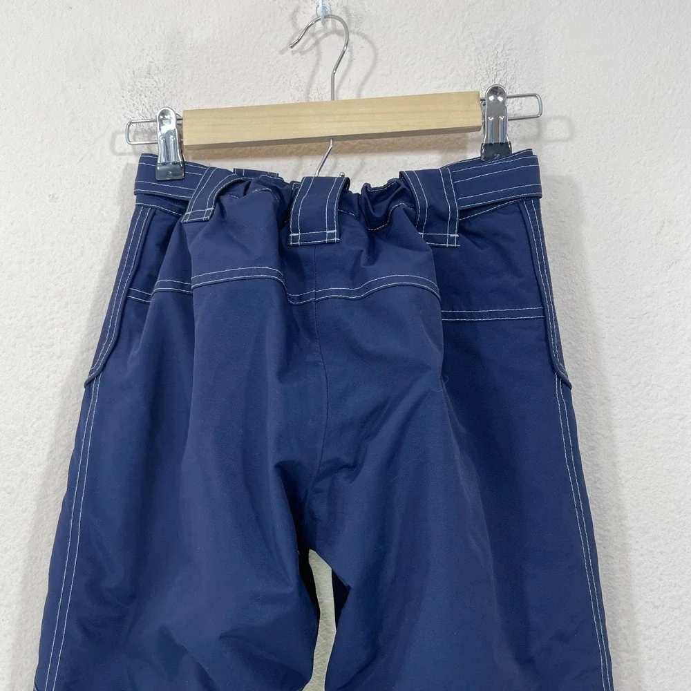 LL‎ Bean Snow Pants Kids Size 10 Insulated Ski Outdoor Nylon Blue Adjustable